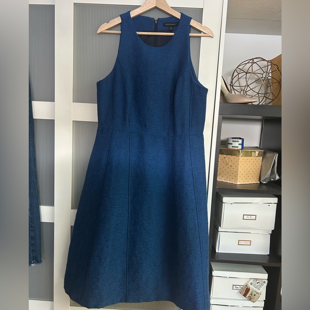 Banana Republic Textured Blue Dress